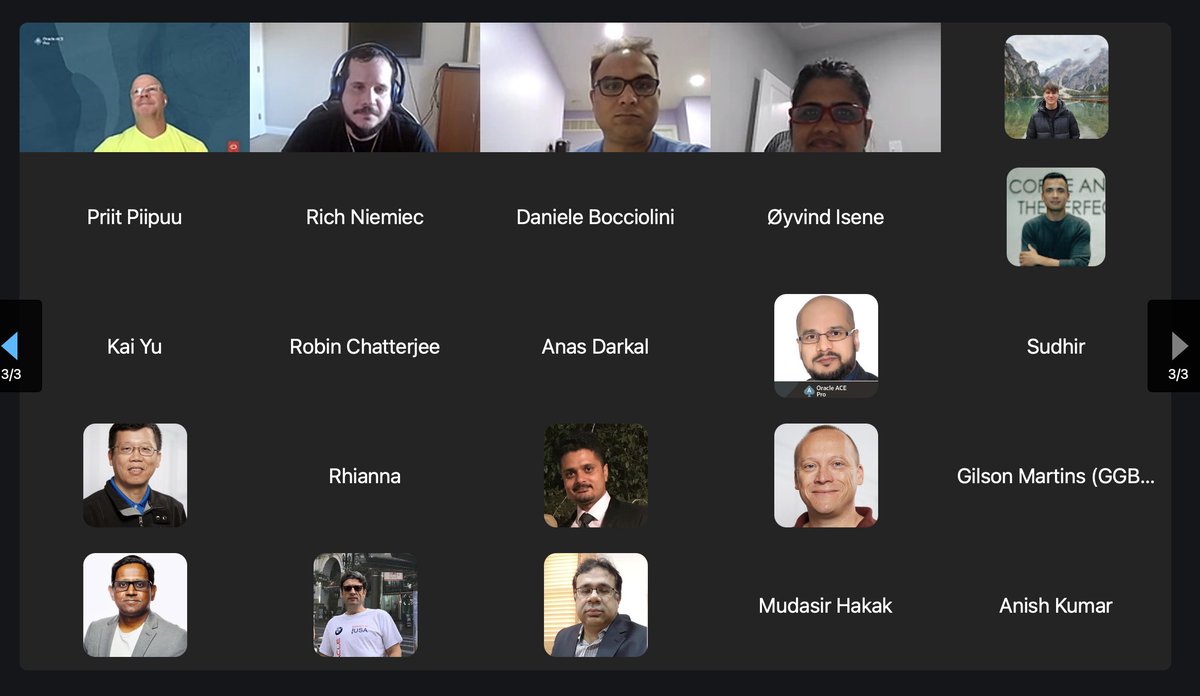 Thank you to all the ACEs who joined us last week for a product overview session on Oracle RAC 23ai New Features, presented by <a href="/RACMasterPM/">Anil Nair</a>, Product Manager Oracle RAC and ASM at Oracle. 

See you tomorrow for another interesting product overview session! 
#OracleACE