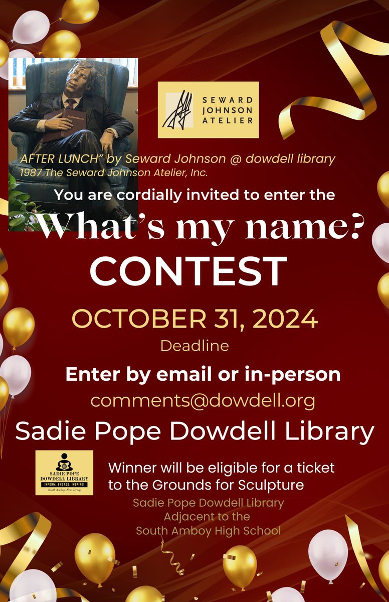 What's My Name Contest at Dowdell Library  #dowdelllibrary #publiclibrary #libraries #libraries #librarylife #librarylove #southamboynj