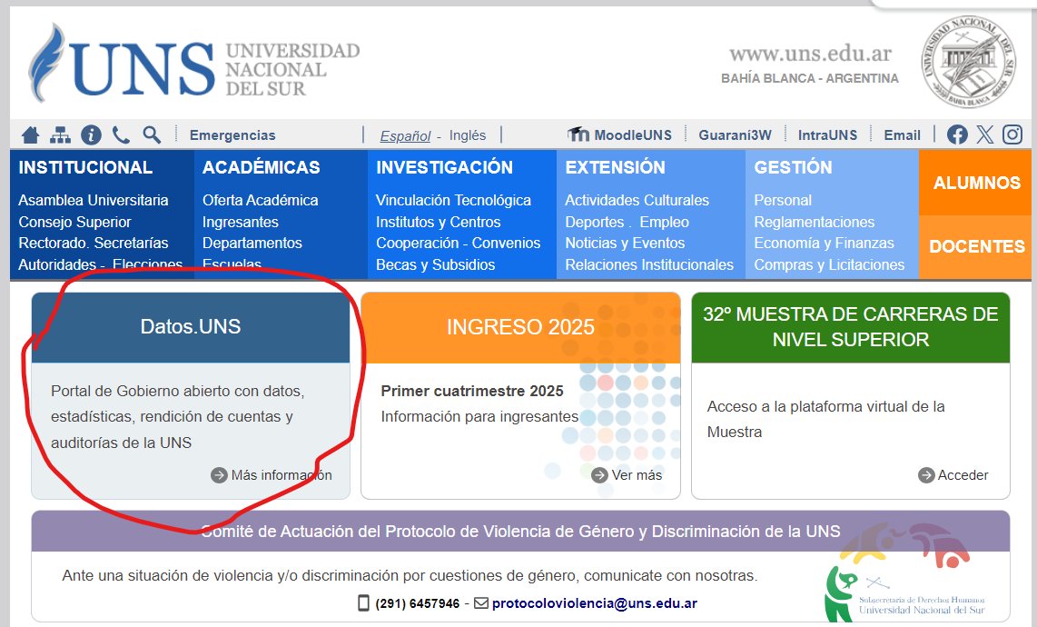 Muchos comentarios en el tuit de la Marcha por la Universidad Pública piden transparencia y que se muestren los datos.

Literalmente hay un botón en el home de la web de la UNS que te lleva a las auditorías y la ejecución presupuestaria día por día...

Loco, googleen al menos