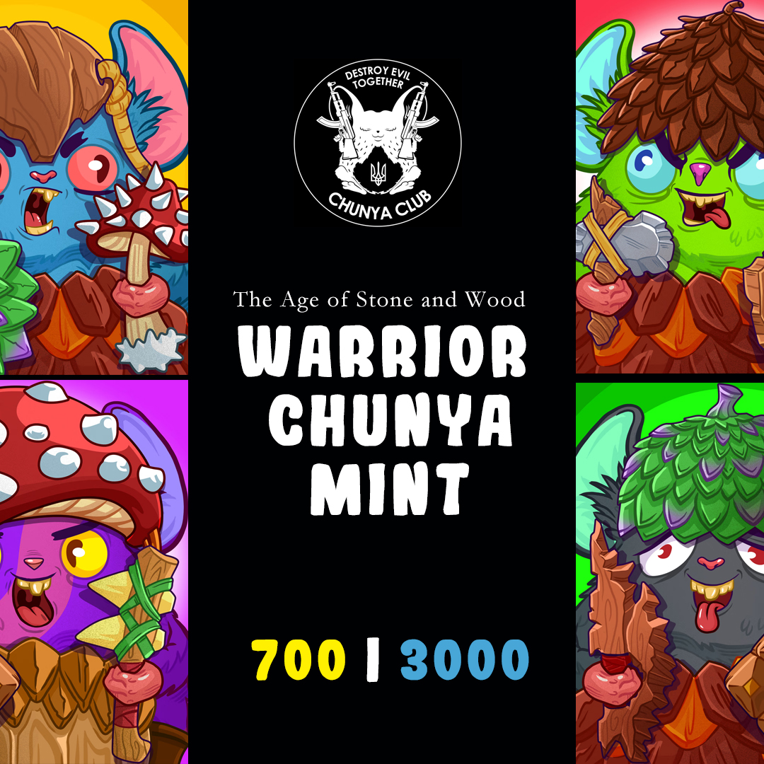 ChunyaClub's tweet photo. 700/3000 NFTs have already been minted.    
Choose your warrior! https://t.co/ojgTpyzrce

 #NFT #ChunyaClubNFT #nftart #nfts #nftcommunity #nftcollection #opensea #nftmint #NFTprojects https://t.co/L274nE7nGl