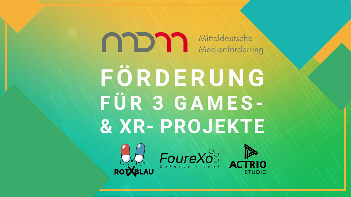 🎉Wir freuen uns über Fördermittel in Höhe von insgesamt 180.000€ für gleich 3 Games-&amp; XR-Projekte. Mit dabei sind <a href="/rotxblau/">ROTxBLAU - working on Meine Oma(88)</a>, Fourexo Entertainment und <a href="/ActrioStudio/">ActrioStudio</a> 👏👏👏
Details gibts hier: mdm-online.de/index.php?id=g…
#Mitteldeutschland #Förderung #Games