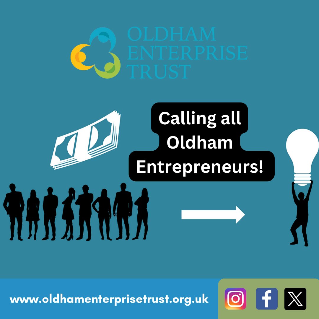 Calling all Oldham entrepreneurs &amp; Business Owners!

Up to £220,000 in grants are available for businesses and start-ups to help boost our Towns economy and create local jobs.

Don't miss this amazing opportunity - find out more: shorturl.at/pSU49