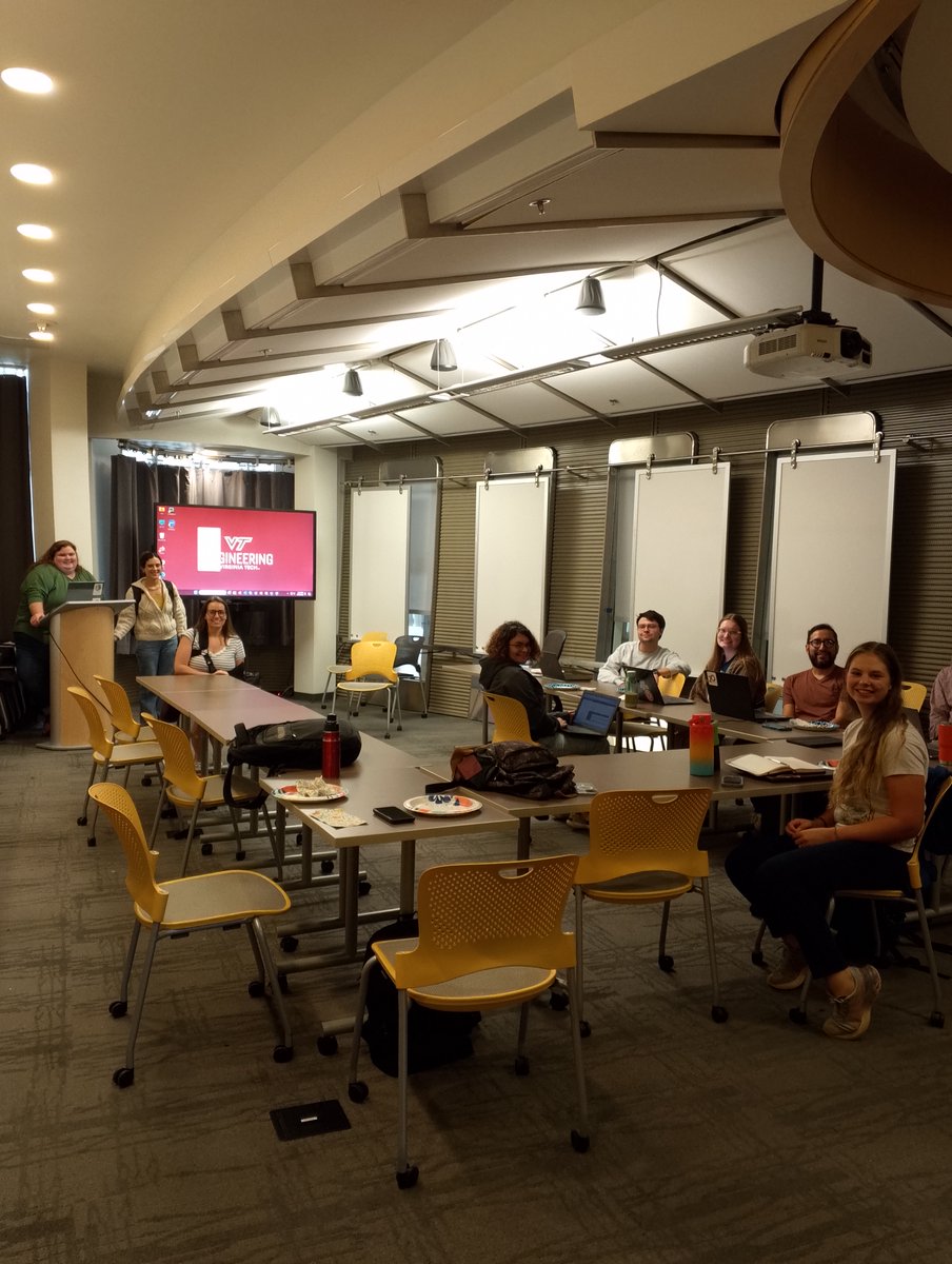 ASEE_VT's tweet photo. Preparing our #ASEE members for Abstract elaboration. Thanks to Dr. Cassie Wallwey for her mentorship and to all the attendees.
👏👏👏

#VirginiaTech #Hokies #Engineering #engineeringeducation #Education @virginia_tech @VTEngineering @vtenge https://t.co/CeJrW6VmmB