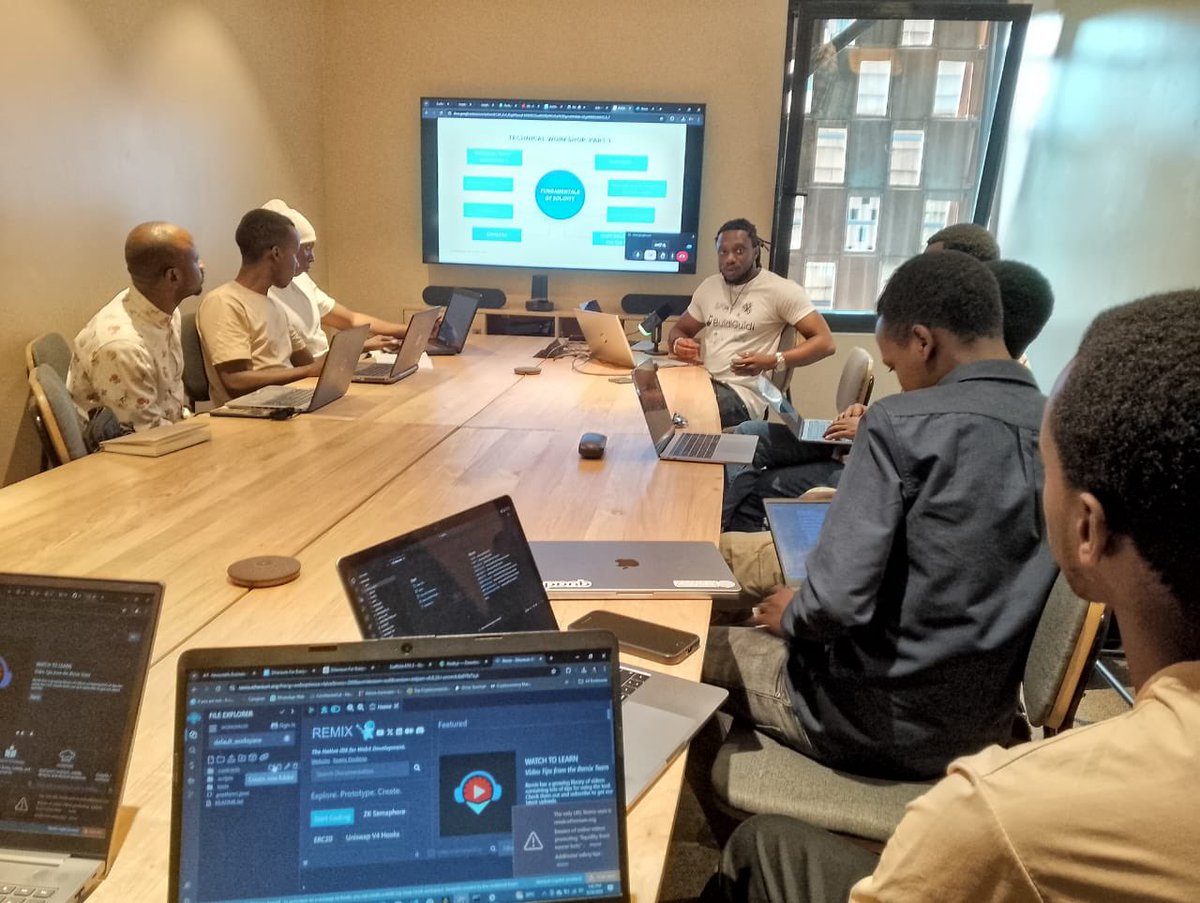 _ETHRwanda's tweet photo. 🛣️ Road to ETH Rwanda Hackathon: Genesis 
⛳️ Developer’s workshop part 1 of 5 https://t.co/vDjxxl542n
