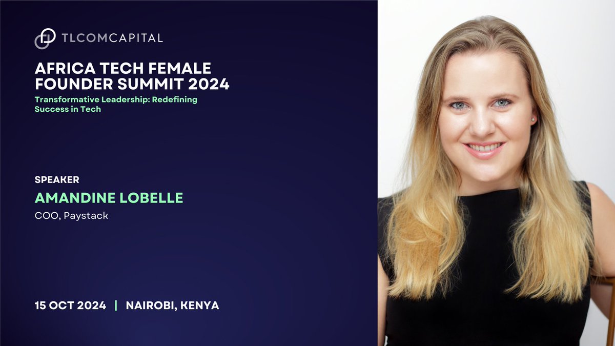 We’re excited to have <a href="/AmandineLobelle/">Amandine Lobelle</a>, COO of @Paystack, join us as a speaker at the 6th Africa Tech Female Founder Summit in Nairobi!

#TLcomFemaleFounder24 #Africa #WomenInTech