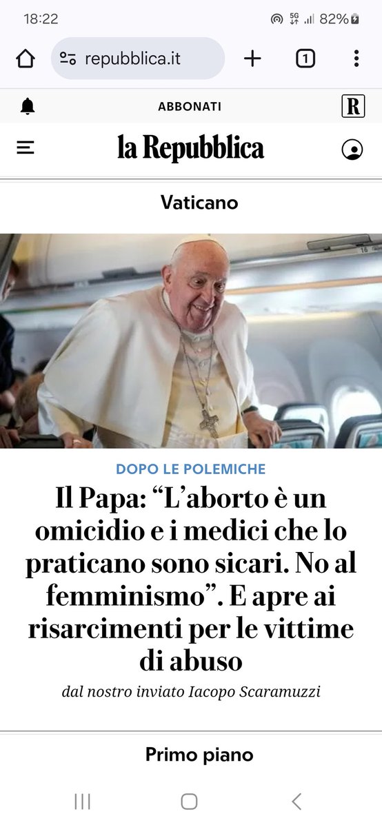 Magari  un intervento dell <a href="/FNOMCeO/">FNOMCeO</a> e del Presidente Anelli a difesa di noi medici " abortisti" #sicari #Bergoglio #aborto ?