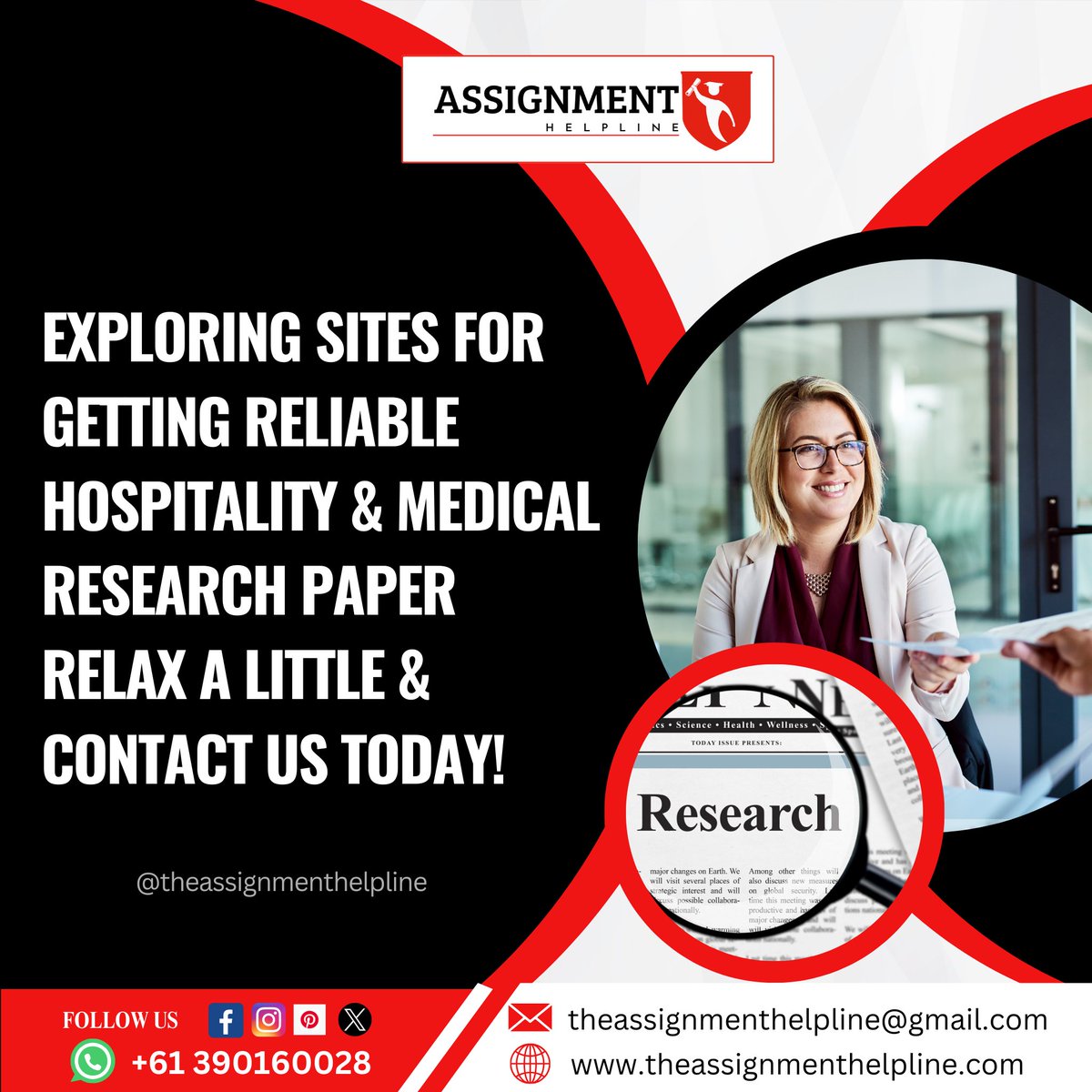 _the_assignment's tweet image. 🌟 Exploring sites for reliable hospitality and medical research papers? Relax a little and try us today!
👉Get Instant Help! wa.me/+61390160028
#MedicalAssignmentHelp #HealthcareStudies #MedicalResearch #AssignmentHelp #NursingAssignment #MedicalStudents #CaseStudyHelp