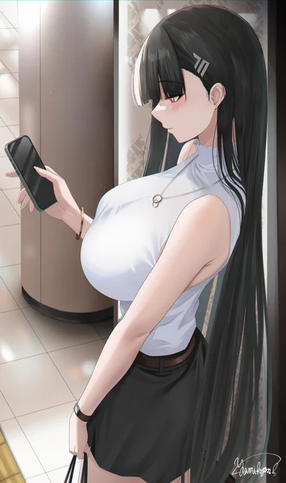 待ち合わせする調月リオ#ブルアカ 