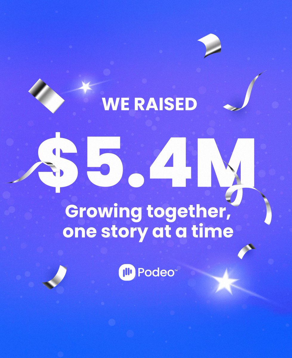 getpodeo's tweet photo. Excited to announce our $5M Series A raise! Onward to amplifying voices and creating a more inclusive world.

جمعنا 5 مليون دولار في تمويل السلسلة أ
سيعمل هذا الاستثمار على دعم مهمتنا لتمكين الأصوات وإضفاء الطابع الديمقراطي على السرد.

 #Podeo #Podcasting #StartupLife #Podcasts https://t.co/Dpi8Yuf9nX