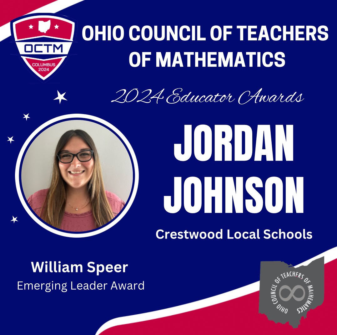 ohioctm's tweet photo. Congratulations to Jordan Johnson from Crestwood Local Schools! ๐ Her tireless dedication, innovative lessons, and constant collaboration have made a lasting impact on her students and colleagues. Jordanโs humility and love for her work shine through every day. ๐ #octmconnects https://t.co/gF0EyMkp7f