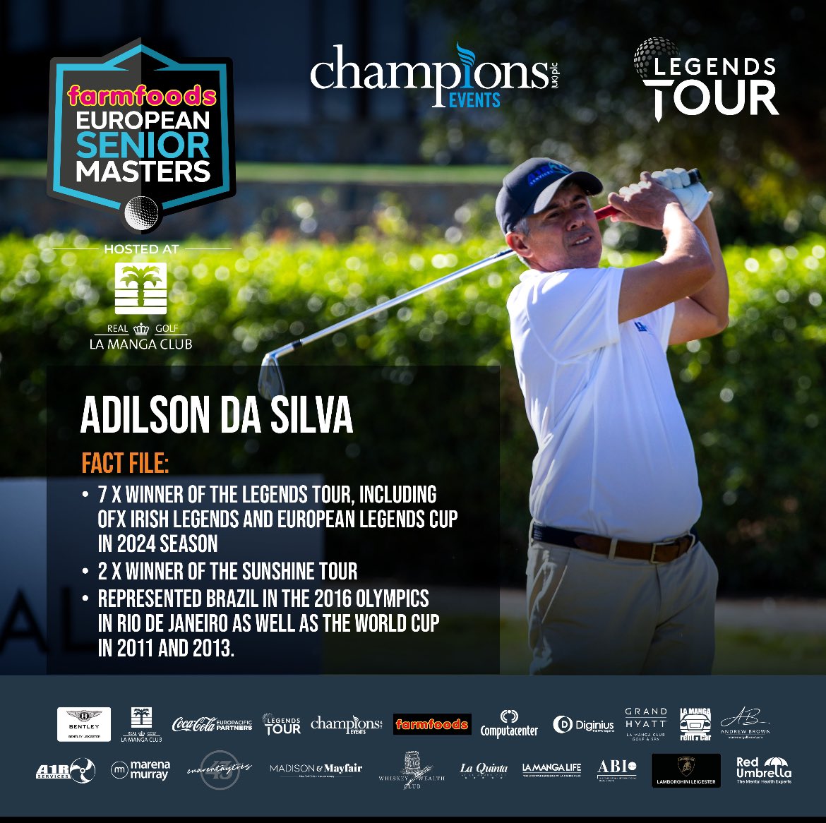 We can’t wait to welcome Adilson Da Silva to the course this year! Take a look at his impressive stats! 🏌🏻

More professionals and celebrities to be announced in a few weeks!🤩