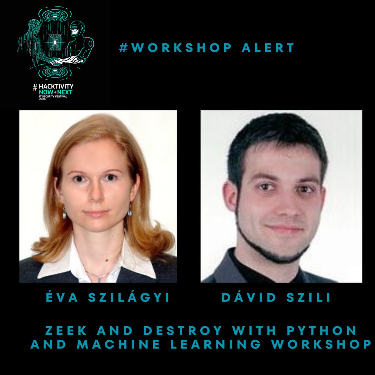 Welcome <a href="/EvaSzilagyiSec/">Eva Szilagyi</a> &amp; <a href="/DavidSzili/">David Szili 🆗</a> from <a href="/AlzetteInfoSec/">AlzetteInfoSec</a> on board amongst our speakers! Come and participate in their workshop on the 14th of October. Tickets are still available on hacktivity.com website. #ITsecurity #cybermonth #CyberSecurity #HACKTIVITY2024