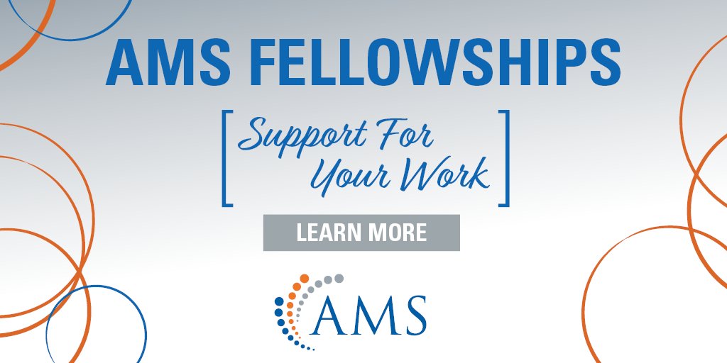 It is the last day to apply to AMS fellowships that award $25,000-$50,000 each in research support: 

-Joan and Joseph Birman Fellowship
-Claytor-Gilmer Fellowship
-Centennial Fellowship
-Stefan Bergman Fellowship

🌟Apply by 11:59 p.m. ET tonight! ow.ly/29u250Ttnv6