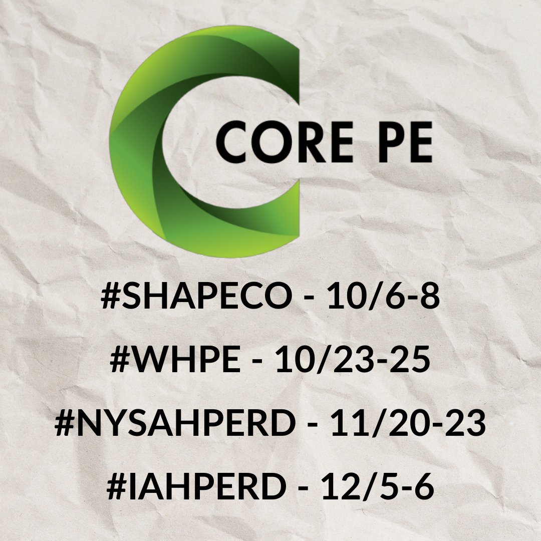 CORE PE (@core_pe_) on Twitter photo We're heading to #physed conferences near YOU—#SHAPECO, #WHPE, #NYSAHPERD, & #IAPHERD24! We help teachers facilitate the #physicalliteracy journey w/ intention by unpacking the <a href="/SHAPEAmerica/">SHAPE America</a> GSLI's in a done-for-you, flexible, comprehensive system.
bit.ly/WhyCOREPE We're heading to #physed conferences near YOU—#SHAPECO, #WHPE, #NYSAHPERD, & #IAPHERD24! We help teachers facilitate the #physicalliteracy journey w/ intention by unpacking the <a href="/SHAPEAmerica/">SHAPE America</a> GSLI's in a done-for-you, flexible, comprehensive system.
bit.ly/WhyCOREPE