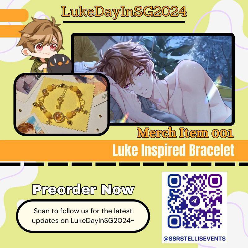 Stellis_Star's tweet photo. [LukeDayinSG2024 Merch Notice]

Dear Watson,

Let's take a look at one of our LukeDayinSG2024 Merchandise~ 

Featuring a Luke-themed bracelet in collaboration with hanni.atelier (instagram), this beautiful piece is available for pre-order starting today~ 

#LukeDayinSG2024 https://t.co/kIPHePehvF