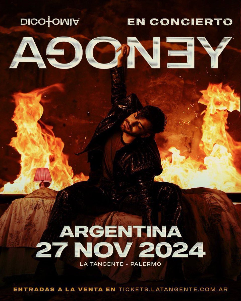 En estos días <a href="/Agoney/">Agoney</a> se encuentra de promo en Argentina preparando su nuevo concierto allí donde sus muchos fans disfrutarán de los nuevos temas con DICOTOMÍA ✝️ 

Agoney en Argentina 👀

📆 27 noviembre 
⌛21:00h, hora local 
🏟️ La Tangente, Palermo 
🎫 buff.ly/3Bp21kz