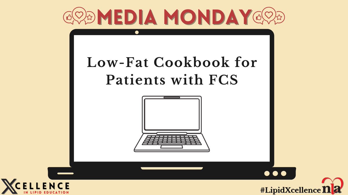 It's #MediaMonday! 
Did you know the <a href="/foundationofnla/">Foundation of the NLA</a> has an incredible resource for your patients with FCS? Check out the Low-Fat Cookbook, packed with recipe cards to help them manage their condition with ease! 🍽️ 
🔗ow.ly/f68a50TyKOg
#LipidXcellence #CholesterolMonth