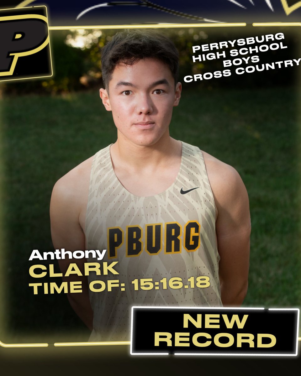 NEW RECORD ALERT: Anthony Clark  broke the school record Saturday at the Berlin Bear Den Dash with a time of 15:16.18! #GoJackets
