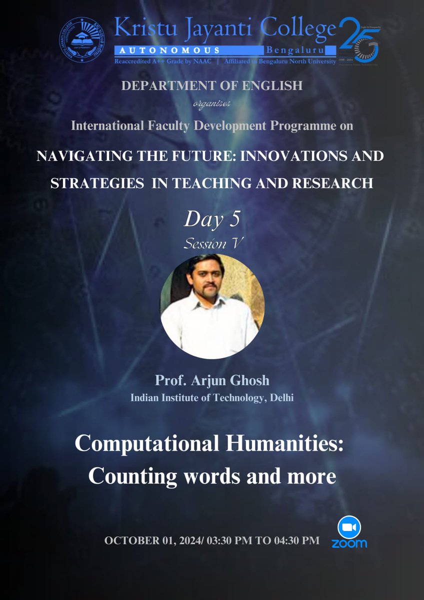 Will be speaking  tomorrow at the Faculty Development Programme organised by @KJCAutonomous  on an overview of the  possibilities of Computational Methods in the Humanities. I will be  showcasing three of my recent projects. #digitalhumanities