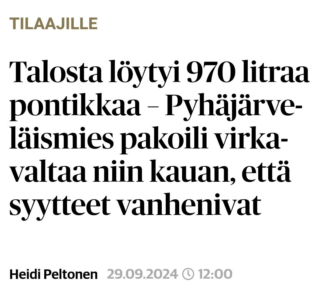 Vähempi määrä tuskin olisikaan riittänyt pakoiluun.