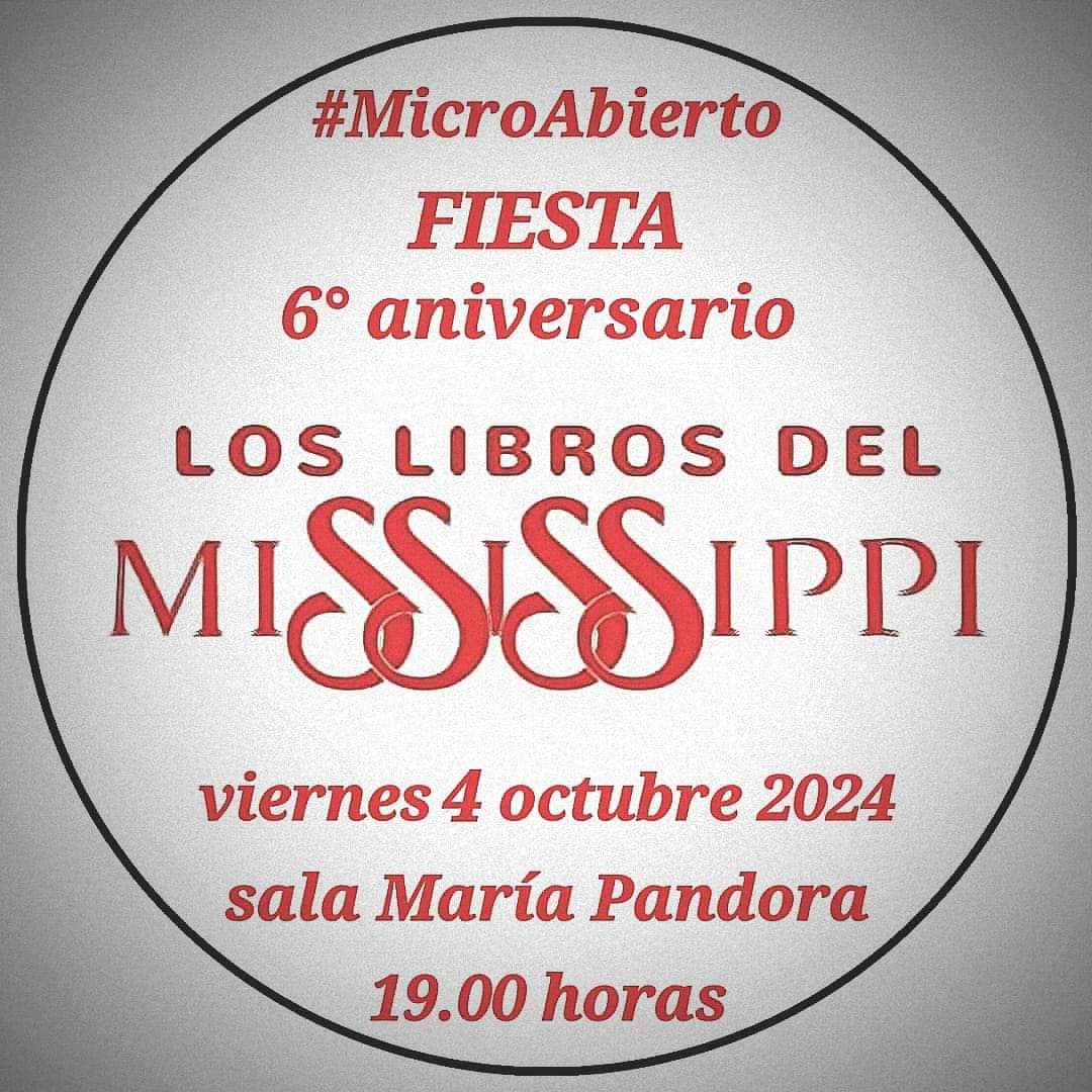 ESTA SEMANA programa doble en la editorial:

 · Jueves 3 a las 18.30 h. presentación de 'A borbotones geométricos', de Javier del Prado, en el Ateneo de Madrid.

 · Viernes 4 a las 19.30 h. fiesta y #MicroAbierto 6° aniversario la nuestra editorial, en María Pandora.

Nos vemos.