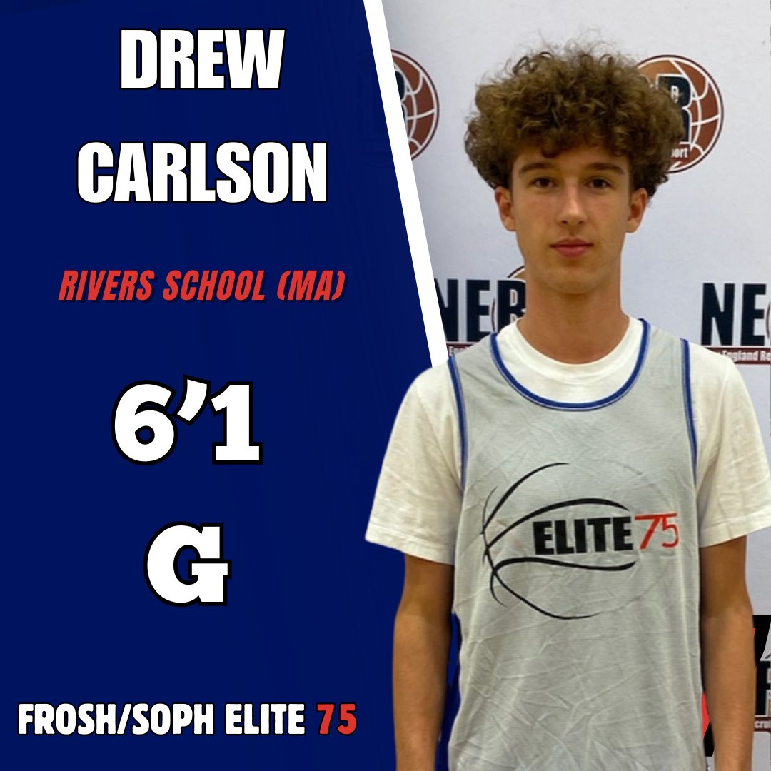 2028 sharpshooter Drew Carlson makes the Frosh/Soph #E75 for a second time.

The <a href="/MiddlesexMagic/">Middlesex Magic</a> &amp; <a href="/RiversAthletics/">Rivers Athletics</a> guard is a known scoring threat with rebounding skills and playmaking vision.

newenglandrecruitingreport.com/in-the-news/ne…