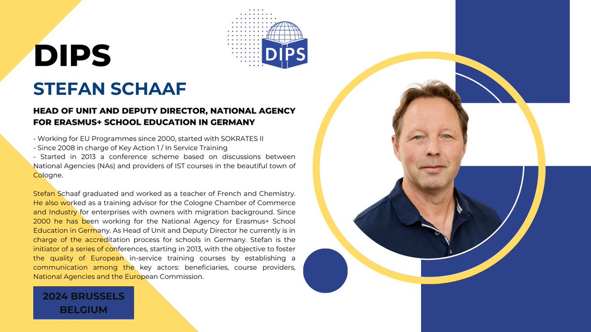 Meet the presenters at DIPS Brussels 2024 #EducationConference #ProfessionalDevelopment #CurriculumInternationalization #ErasmusPlus #InternationalProjects #FundingOpportunities #BestPractices #InternationalPartnerships #GlobalEducation #ProjectSustainability #CommunityBuilding