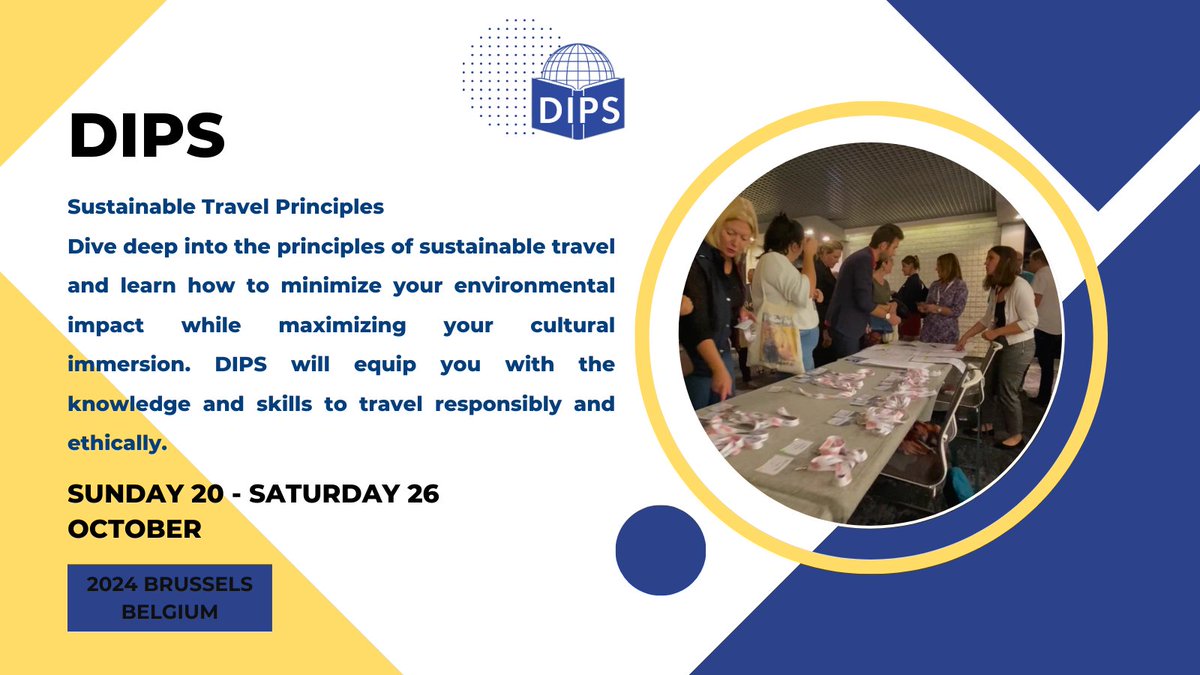 Dive deep into the principles of sustainable travel at DIPS Brussels 2024 #InternationalPartnerships #GlobalEducation #ProjectSustainability #CommunityBuilding #CreativityInEducation #ProfessionalDevelopment #EducationNetworking #HandsOnLearning #EducationCommunity