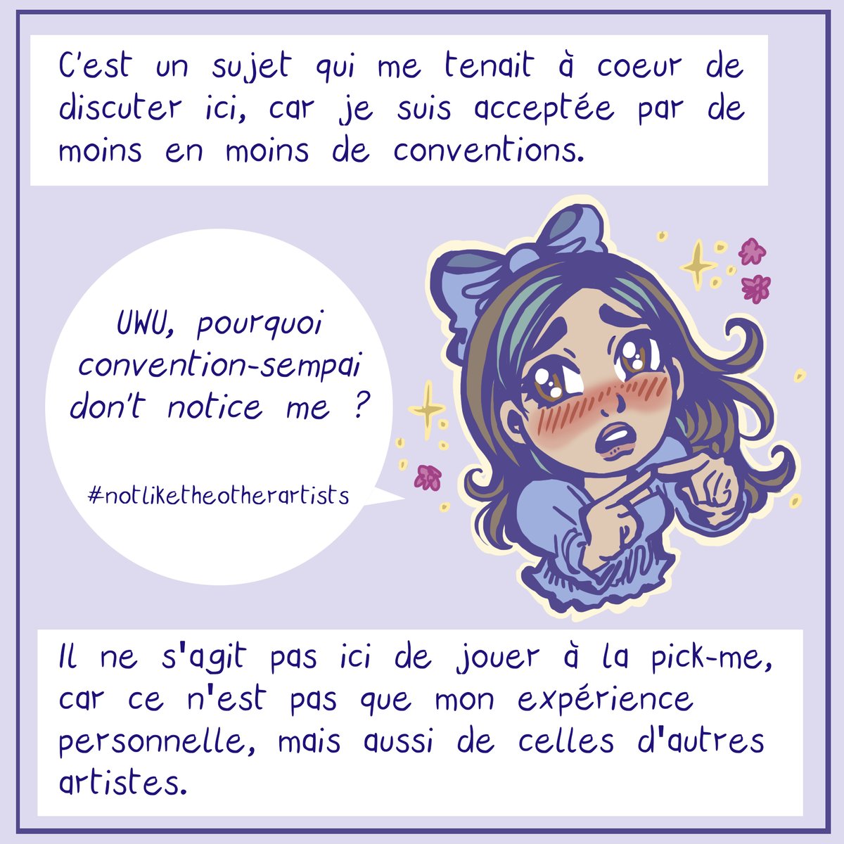 Djumangie's tweet image. THREAD [1/5] aujourd&apos;hui on va parler des artistes, et des difficultés a être exposant en conventions ces dernières années. j&apos;aborde plusieurs sujets dans cette petite BD, hésitez pas a relayer, et n&apos;oubliez pas la bienveillance ;) 
#BD #Comic #conventions #artistes