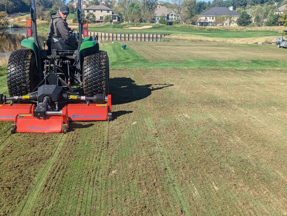 Starting organic removal on tees today.