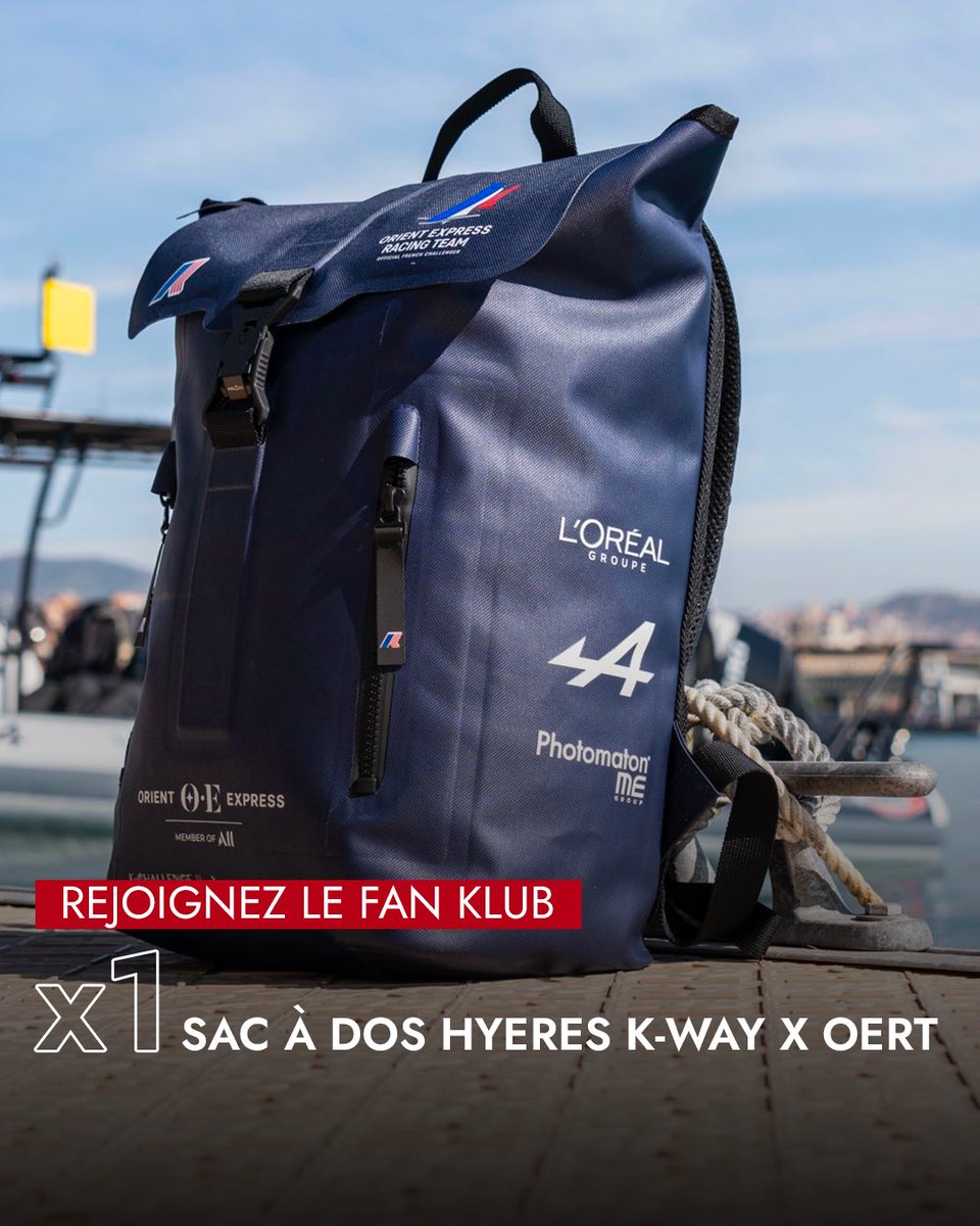 🎁 Nouveau challenge sur le Fan Klub !
🎒 Tentez de remporter le sac à dos Hyères étanche de la collaboration K-Way x Orient Express Racing Team.
🎟️ Rendez-vous sur le Fan Klub pour participer ‣ bit.ly/FanKlub

#KChallenge #FanKlub #sportofthefuture