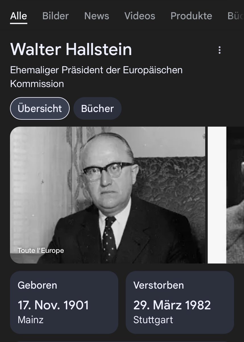 MrDavidTreets's tweet photo. Hat sich jemand von euch schon mal mit den IG-Farben, dem „Rat der Götter“ und insbesondere mit Hallstein beschäftigt?
Walter #Hallstein ist ziemlich relevant für die Hintergründe in der Entstehungsgeschichte der #EU und ehemaliger Präsident der Europäischen Kommission. https://t.co/LTFDlpbR31