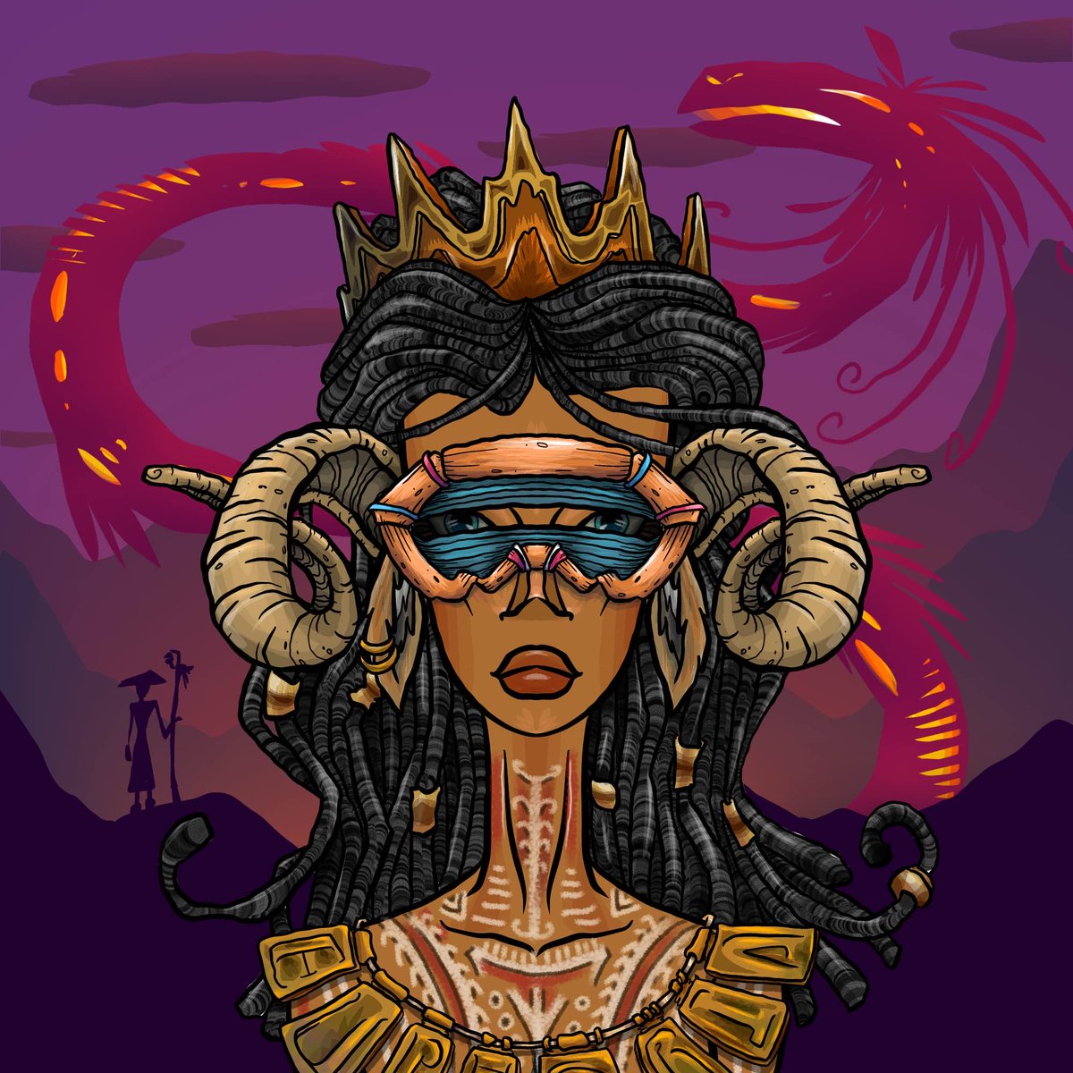BohemiaArtFair's tweet photo. We love the ladies.

Talk about power. She carries the gravitas of her entire village. Euphoria is coming.

🎨by @gringograss https://t.co/gN2wp9FPTY