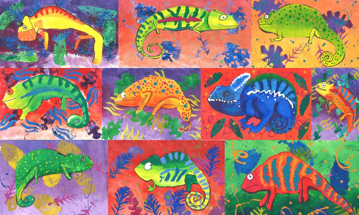 BallardSchool's tweet image. We love these colourful chameleons created by our talented Year 6 artists.

#Art #Talent #UpperPrep #Year6 #OutstandingArtAtBallard