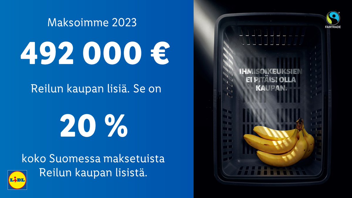 Maksamme kokoomme nähden reilusti Reilun kaupan lisiä! 💪

Maksoimme viime vuonna lähes 500 000 € Reilun kaupan lisiä, mikä on 20 % Suomessa kokonaisuudestaan maksetuista Reilun kaupan lisistä.  
 
@Reilukauppa 

#reilukauppa #reilunkaupanviikko