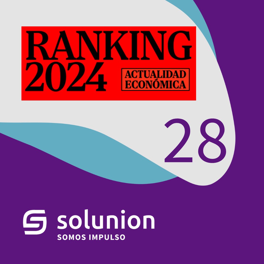 ¡Comenzamos la semana con una gran noticia👏!

Volvemos al Ranking de las 100 mejores empresas para trabajar en España de Actualidad Económica🏆.

Nos situamos en el puesto 28 🏅gracias a nuestra apuesta por la #Sostenibilidad♻️.

#Solunion #SomosImpulso #CreciendoJuntos