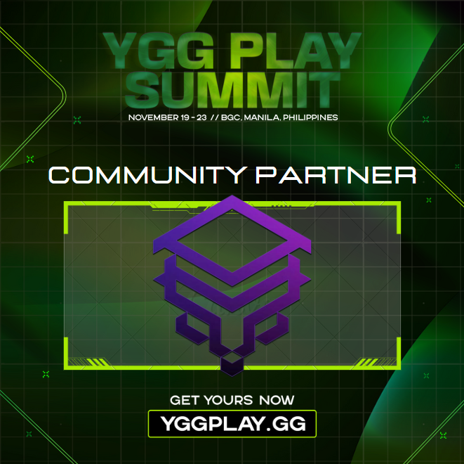 YPS time!!!  

Join us at the BIGGEST web3 gaming event of the year—#YGGPlaySummit!🎮 

Happening on Nov. 19-23, 2024 at SMX Aura, BGC, Manila. 📷 

Tickets at yggplay.gg
Use code: AXU20 for a 20% discount!   

Are you READY to PLAY?  
#YPS2024 #TogetherWePlay #LFP