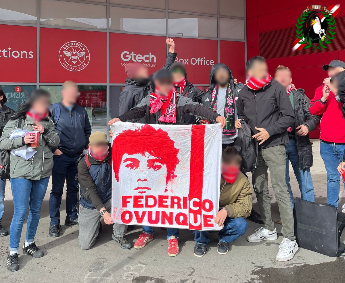 The BUC have been kicked out of the Gtech stadium.
The reason given is a banner we had in memory of Federico Aldrovandi, killed on 25/9/‘05.
<a href="/BrentfordFC/">Brentford FC</a> has decided to expel us as “Federico being killed by the police would represent a political statement.”

#federicovunque