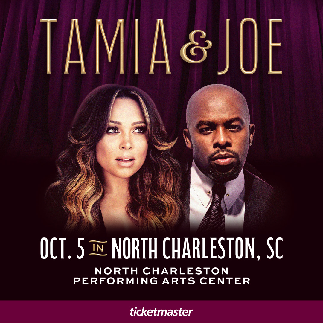 1073Magic's tweet image. 🟣 Tamia &amp;amp; Joe are coming to the North Charleston PAC on October 5. 

Get your tickets now at Ticketmaster.com