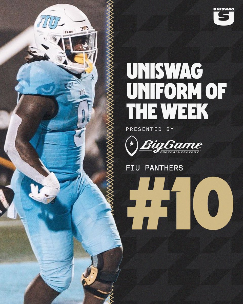 UNISWAG (@uniswag) on Twitter photo UNISWAG Week 5 Uniform of the Week Countdown presented by <a href="/BigGameUSA/">Big Game USA</a>
#10 <a href="/FIUFootball/">FIU Football</a>
#uniswag UNISWAG Week 5 Uniform of the Week Countdown presented by <a href="/BigGameUSA/">Big Game USA</a>
#10 <a href="/FIUFootball/">FIU Football</a>
#uniswag