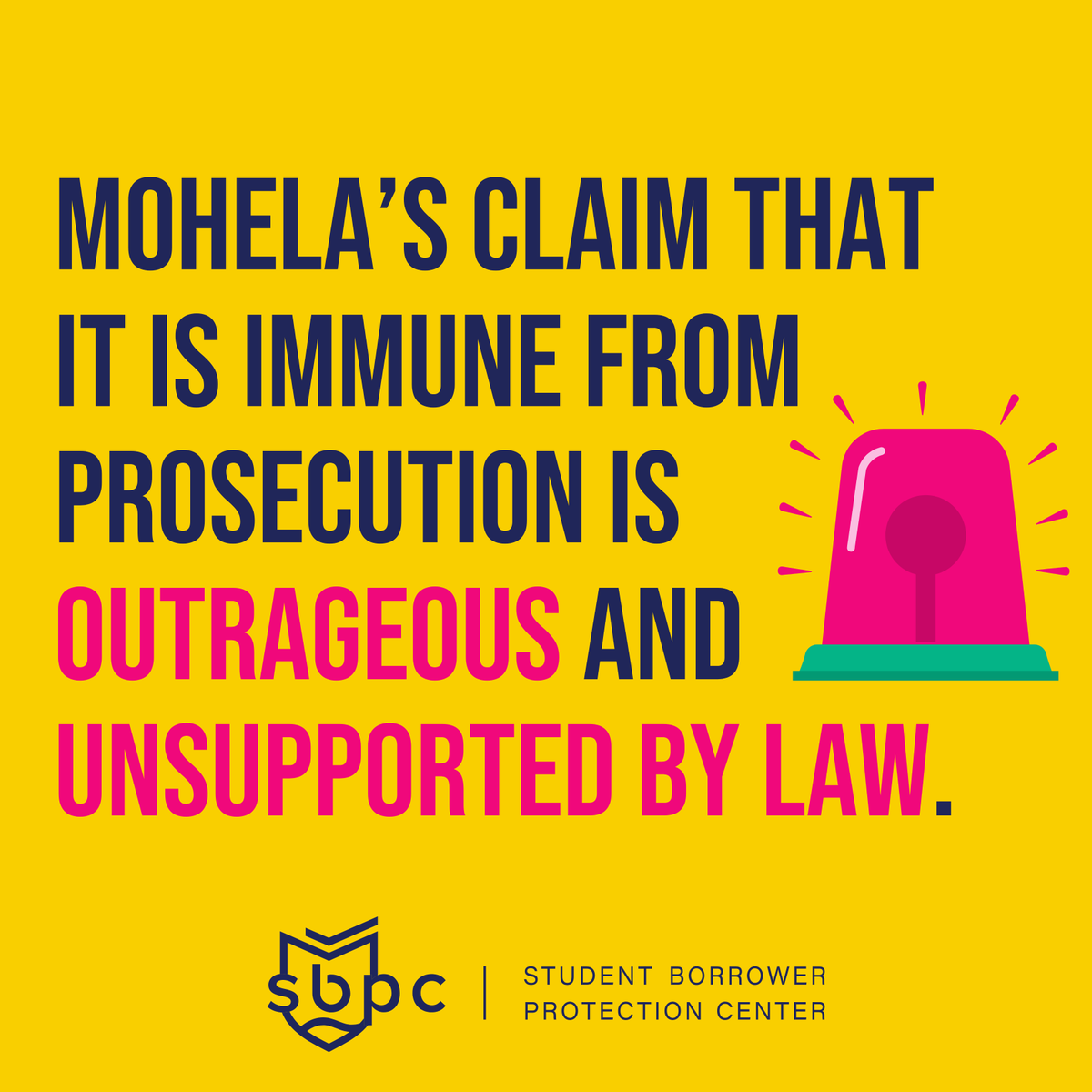 BorrowerJustice's tweet image. MOHELA’s claim that it is immune from prosecution is 𝙤𝙪𝙩𝙧𝙖𝙜𝙚𝙤𝙪𝙨 and unsupported 𝙗𝙮 𝙡𝙖𝙬.

This should sound an alarm for policymakers responsible for protecting the millions of borrowers who are still enduring MOHELA’s unacceptable practices➝protectborrowers.org/mohela-claims-…