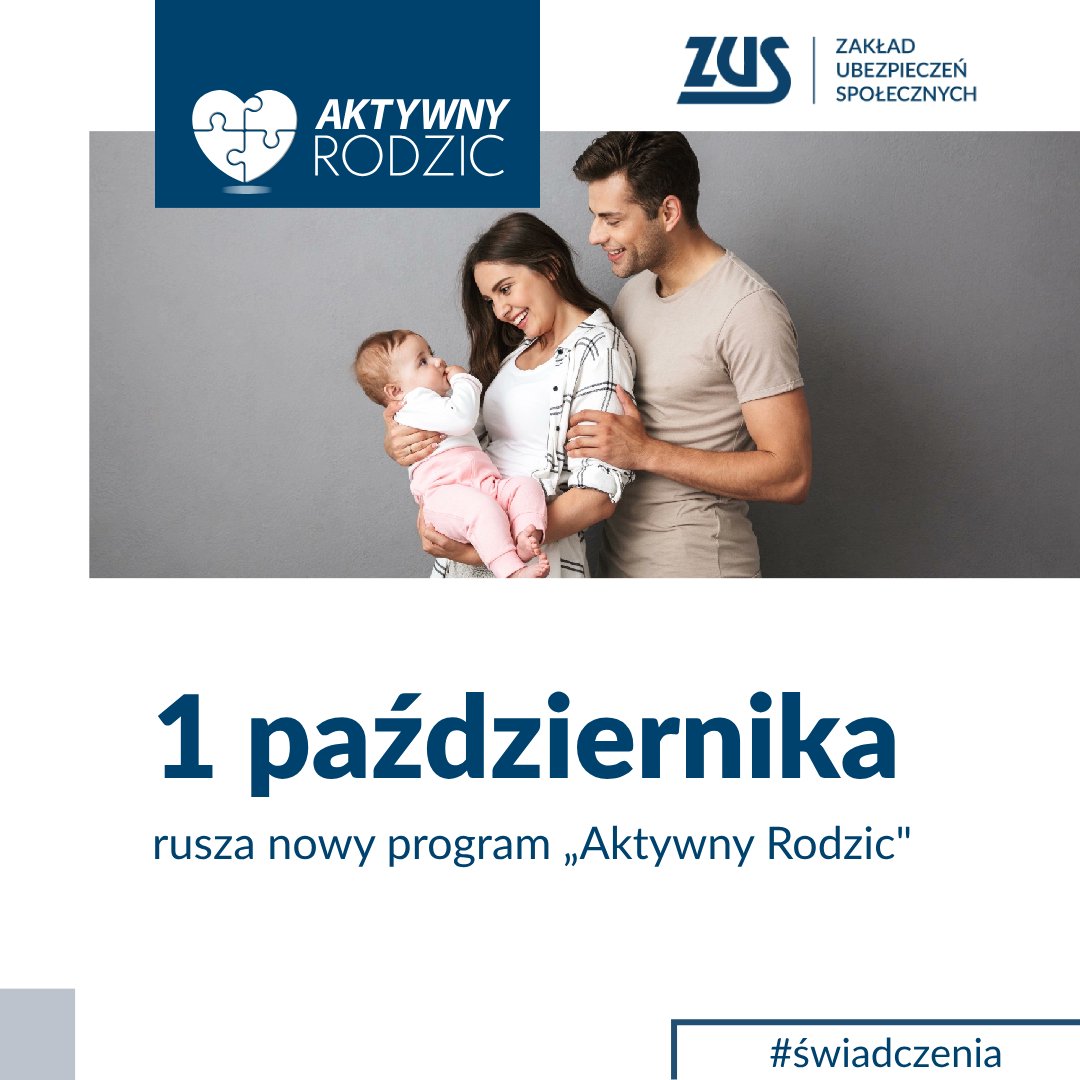 zus_pl's tweet photo. 🧑💻 Wnioski o #świadczenia z programu #AktywnyRodzic będzie można złożyć do #ZUS tylko elektronicznie przez:
✅ #PUE/#eZUS,
✅ aplikację mobilną #mZUS,
✅ portal @MRPiPS_GOV__PL Emp@tia,
✅ bank, jeśli uruchomił taką usługę.
Więcej informacji👇
https://t.co/NA9pmAVyjl https://t.co/aYvLWeHChw
