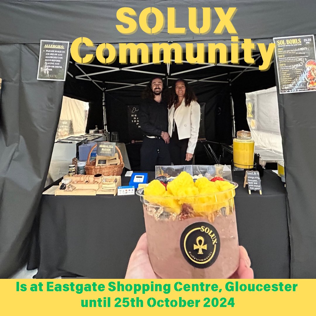 SOLUX Community is at Eastgate Shopping Centre. Come try their healthy food offerings and support a local business

#smallbusiness #soluxcommunity #investingloucester #gloucester