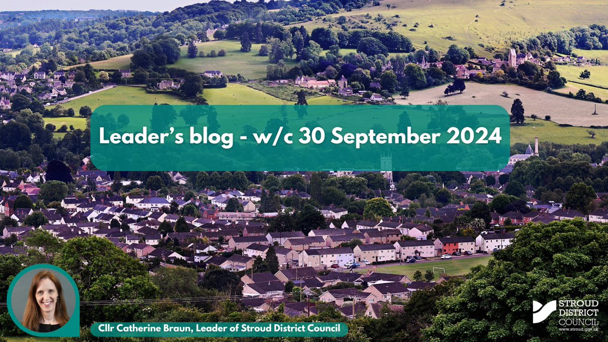 SDC Leader's blog - w/c 30 October 2024

✍ Investing £250,000 in the cultural sector 
✍ The need for national investment in infrastructure
✍  Join me and #TaketheJump for climate action

stroud.gov.uk/news/leaders-b…