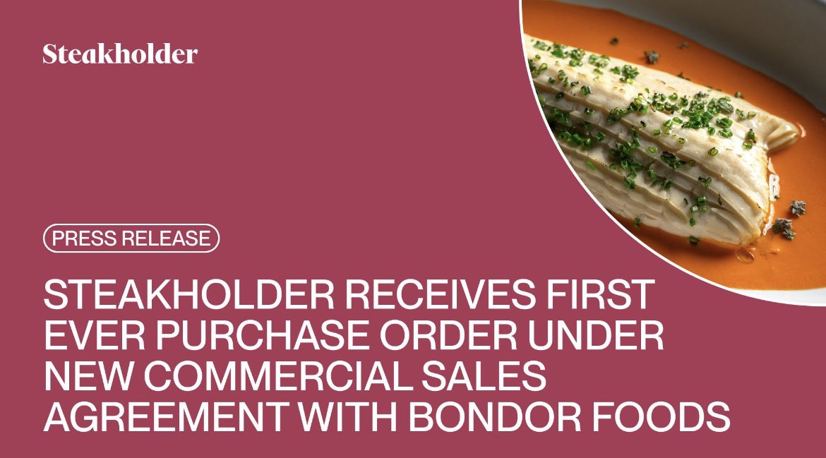 🎉 We’ve just reached an important milestone—our first purchase order under a new commercial sales agreement with Bondor Foods.

This marks the beginning of a revenue stream for our alternative protein premixes, a key step as we continue to expand our presence in the plant-based