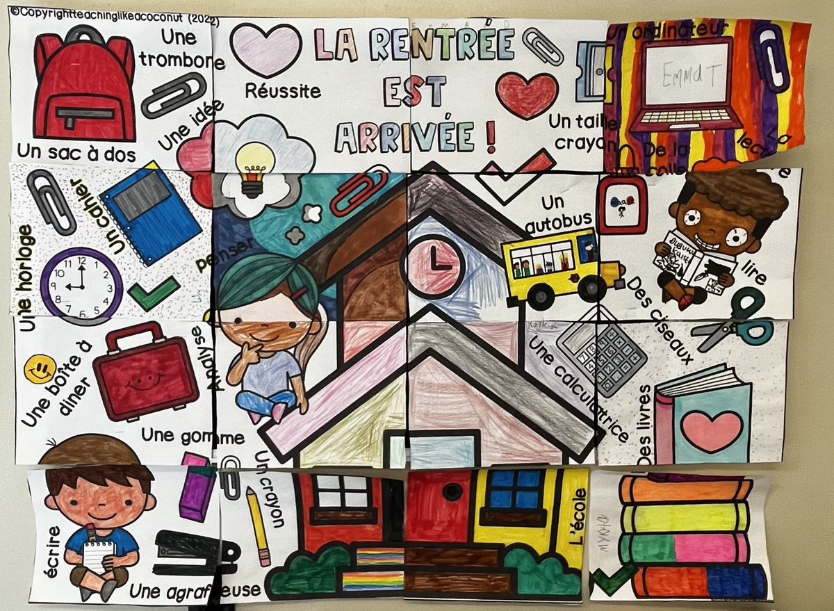 Our collaborative art in 6B!