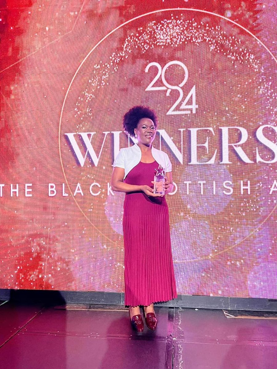 lhmudhari's tweet photo. I am incredibly grateful to be honoured with The Black Scottish Awards, Outstanding Contribution to the Black Community Award sponsored by Black Rock.
I realise that this award is a celebration of the entire black community that I represent &amp; serve, not just of myself.  
#TBSA24 https://t.co/CNGx5JCucL