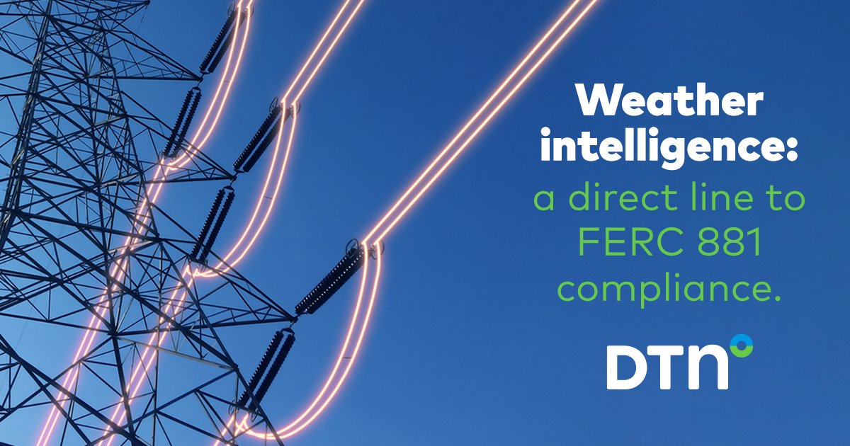 DTNWeather's tweet image. There are multiple advantages to #FERC 881 for the #UtilityIndustry, including better dynamic &amp;amp; responsive line capacity mgmt, improved grid reliability, &amp;amp; #RenewableEnergy integration. DTN is ready to help before July 2025: dtn.link/8259v7
#WeatherIntelligence #utilities