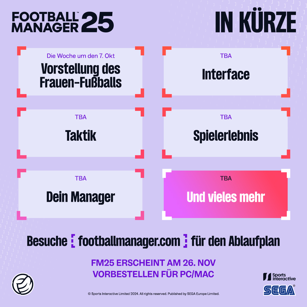 Ein Blick voraus...👀
 
Besuche unsere Website für weitere Details des Wegs bis #FM25 
 
Hier werden wir dich informiert halten mit regelmäßigen Updates zu allen Inhalten 👇

🔗 FM25.info/Fahrplan