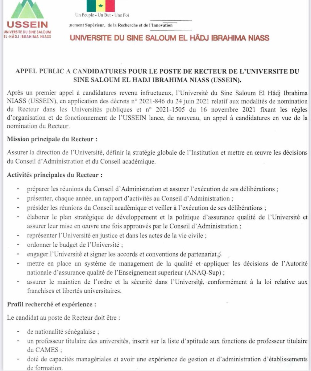 MESRI SENEGAL tweet media